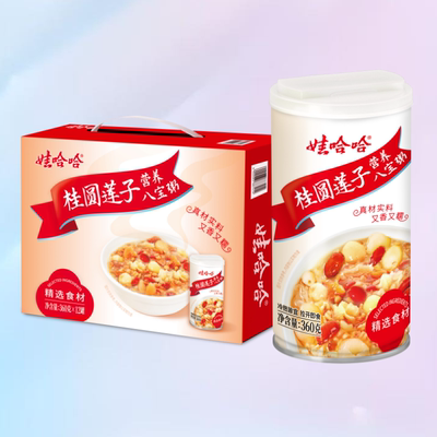 娃哈哈桂圆莲子八宝粥360g*12罐