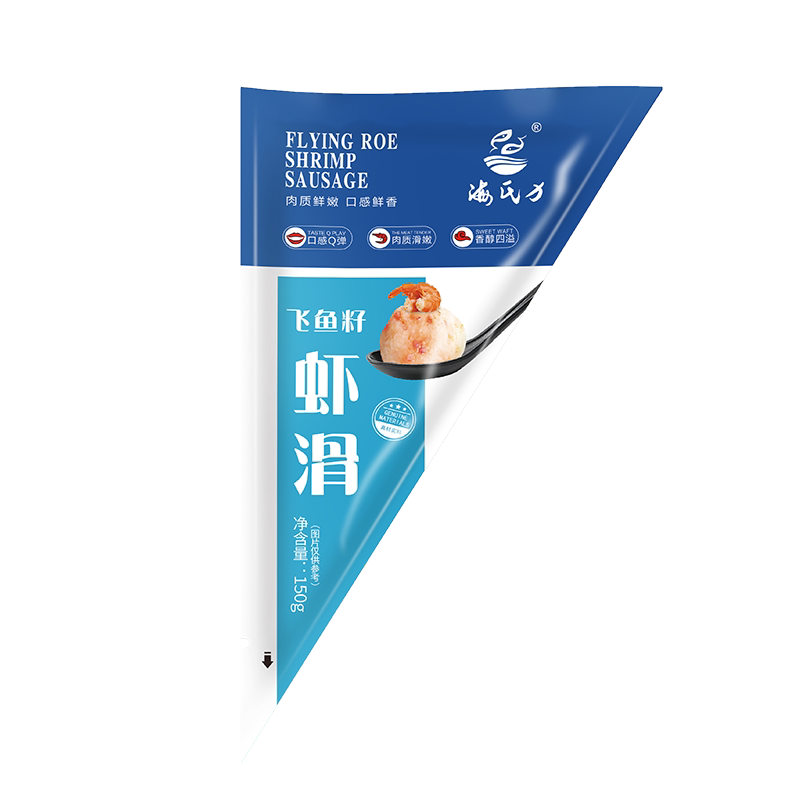 海氏力飞鱼籽虾滑150g/袋火锅虾滑鲜嫩爽滑精品营养美味