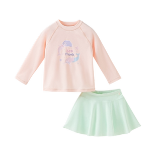 戴维贝拉儿童泳装女童防晒泳衣套装2026夏装女宝宝游泳衣女孩