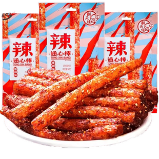 翻天娃通心棒辣条68g*3包香辣味解馋小零食时怀旧面筋素肉小吃