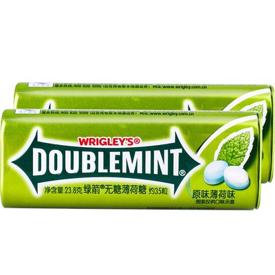 绿箭原味无糖薄荷糖23.8g×2盒