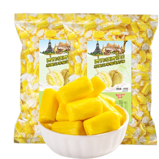 棵力果特浓榴莲奶糖350g正宗泰国风味糖果解馋水果软糖休闲小零食