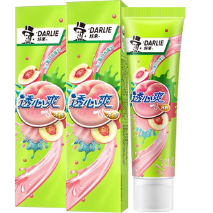DARLIE好来(原黑人)牙膏透心爽冰桃120g*2含漱口水成分清洁口腔