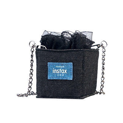 富士拍照精灵蕾丝系列牛仔斜挎包