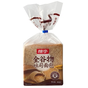 桃李全谷物吐司面包480g/袋零食早餐小吃休闲食品糕点网红营养