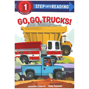 原版进口英文 兰登分级阅读GO,GO,TRUCKS! (SIR)儿童课外经典读物