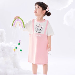 巴拉巴拉儿童睡裙女童家居服夏季 空调服小童宝宝公主凉感抗菌甜美