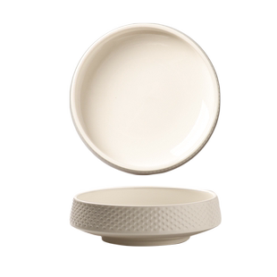 舍里浮雕北欧轻奢西餐盘加深汤盘牛排盘陶瓷早餐盘家用菜盘高级感