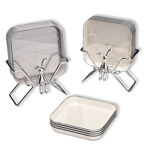 优勤吐骨碟家用食品级高端档餐桌垃圾盘碟吐骨头新款水果盘子