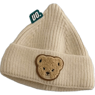 婴儿帽子女可爱宝宝毛线帽儿童针织帽婴幼儿韩版新生儿男秋冬小孩