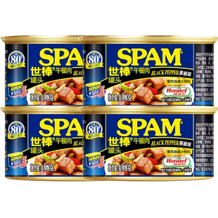 世棒午餐肉罐头清淡减盐味340g*3罐百搭泡面搭档三明治火锅即食
