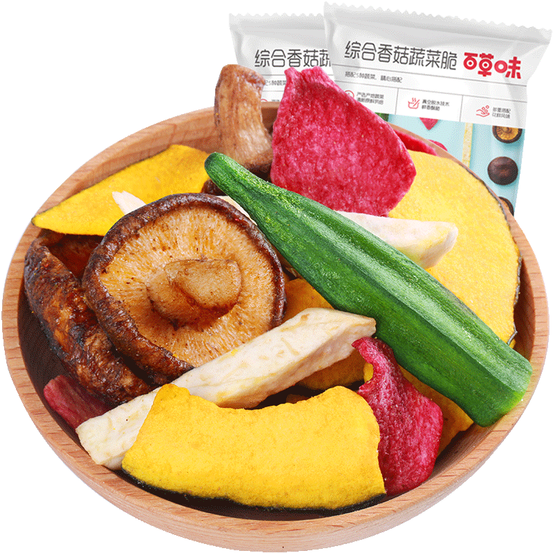 百草味什锦蔬菜脆60g*2秋葵脆