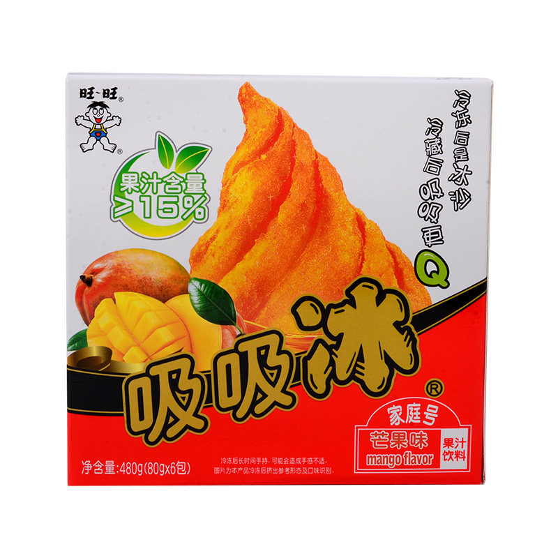旺旺 吸吸冰家庭号芒果味(80ml*6) 480ml/盒
