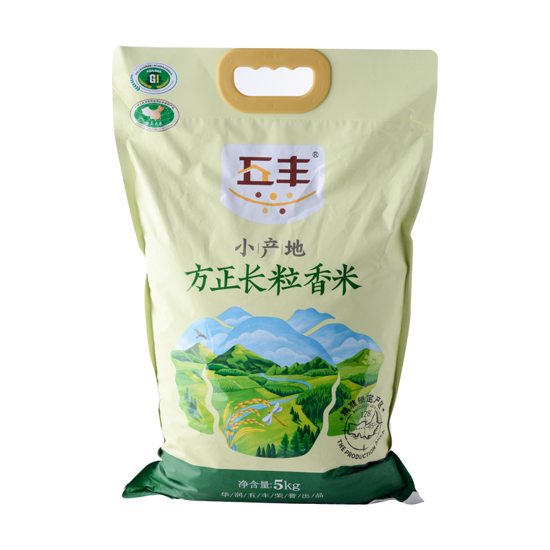五丰小产地方正长粒香米5kg/袋
