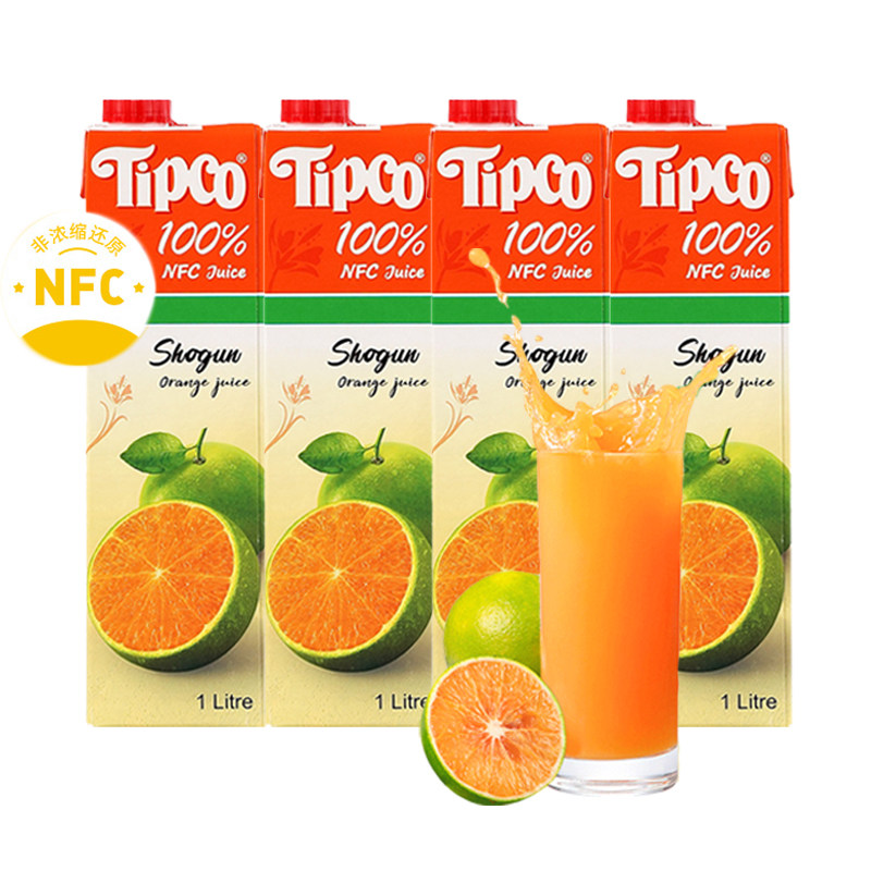 Tipco泰宝泰国NFC青橙汁1L*4盒图片