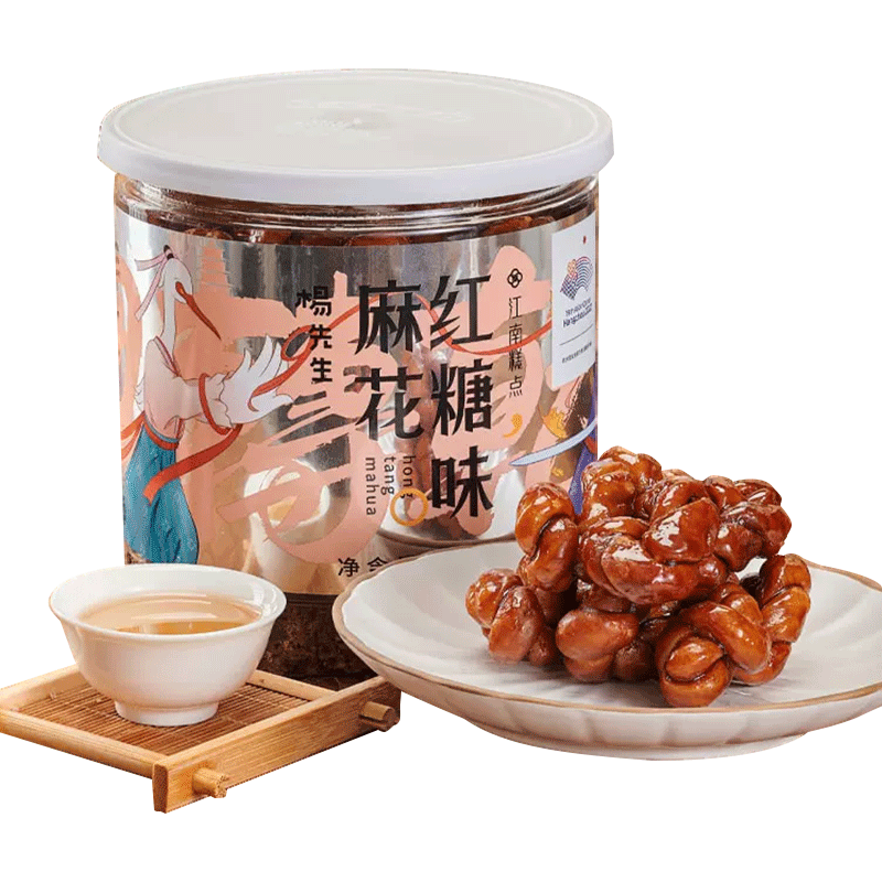 杨先生红糖麻花370g*1罐手工特产休闲网红零食办公室下午茶点心