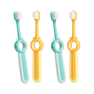 安可新软毛牙刷4支装宝宝儿童细毛护齿万根柔丝细丝牙刷