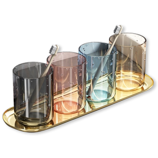 【包邮】漱口杯牙刷杯透明牙膏牙刷收纳盒家用牙具杯架