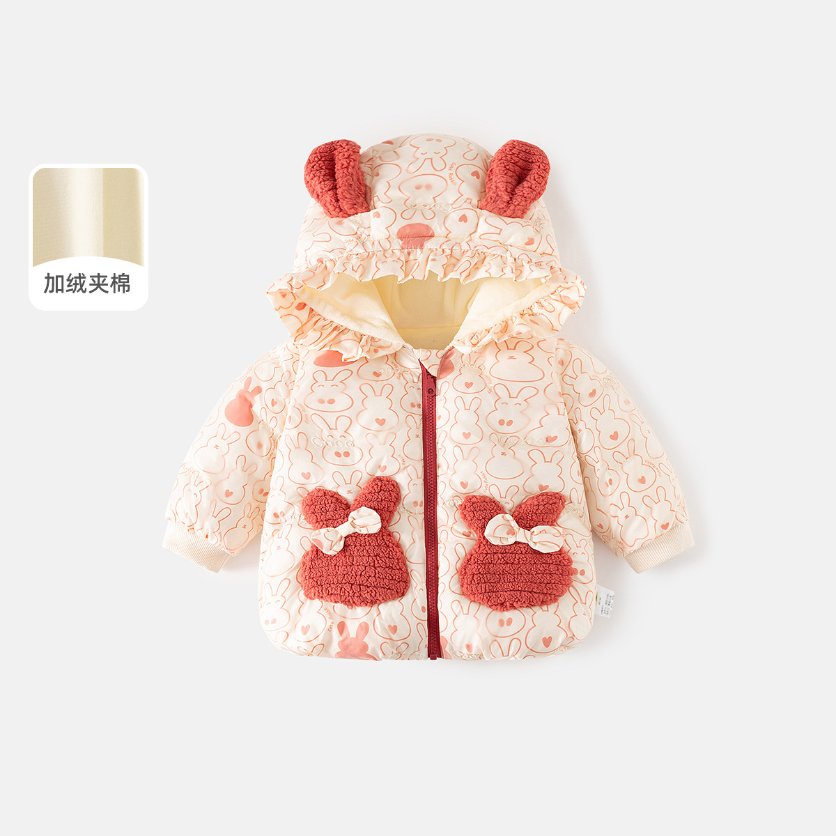 女童棉服外套加绒夹棉棉袄