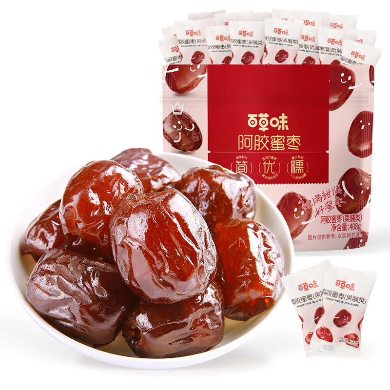 百草味阿胶蜜枣果肉完整408g