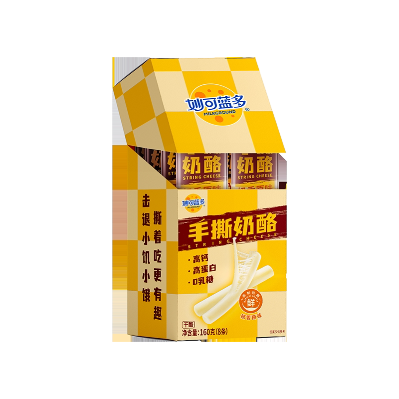 妙可蓝多手撕奶酪条160g盒装图片