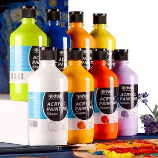 丙烯颜料大瓶防水防晒不掉色儿童涂鸦diy丙稀绘画颜料套装