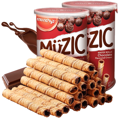 马奇新新巧克力威化卷85g×2罐