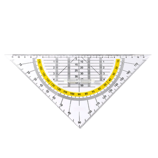 三角尺几何三角板多功能建筑工程绘图尺子带量角器画图尺