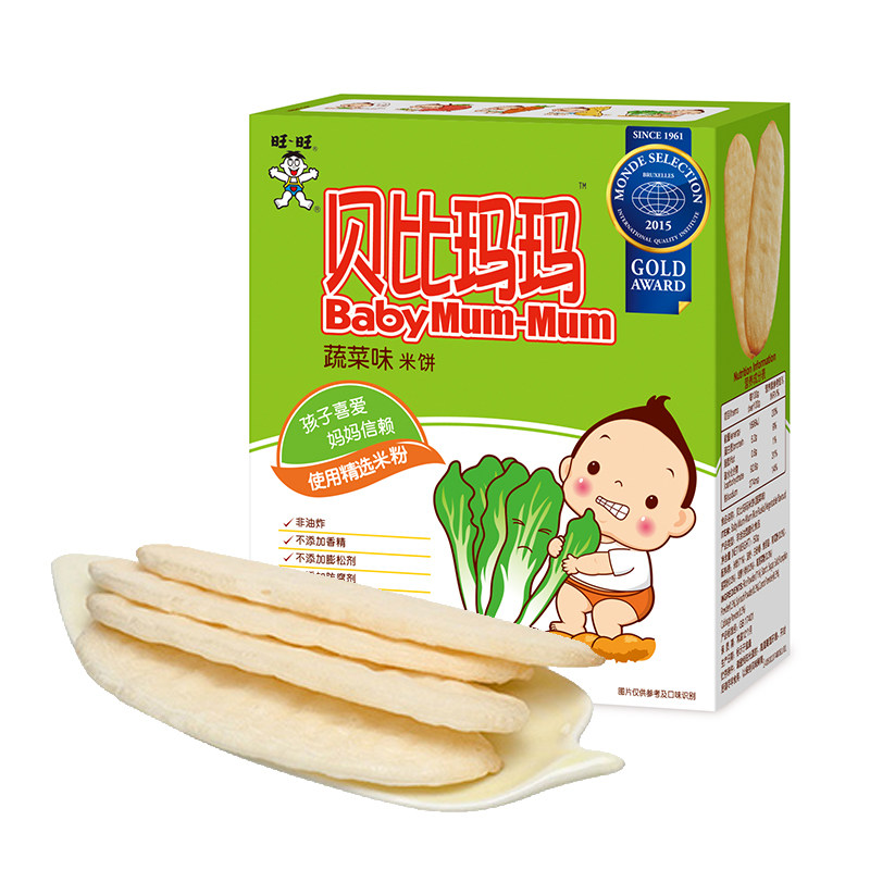 旺旺贝比玛玛蔬菜味米饼50g/盒