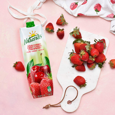 自然茹斯草莓果味1Lx4瓶礼盒装