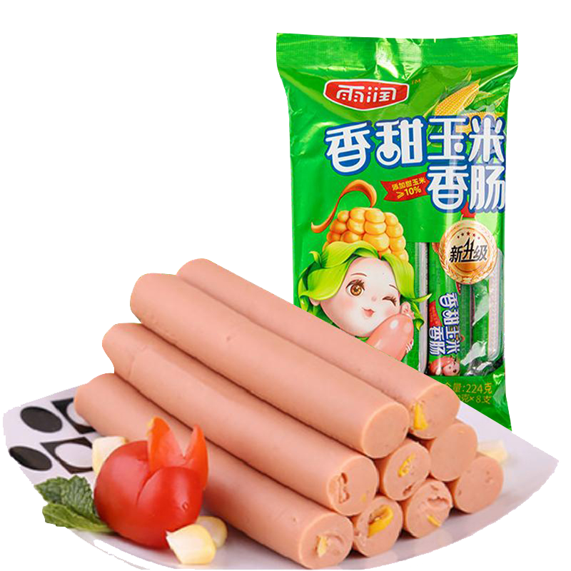 雨润香甜玉米香肠224g/袋休闲零食