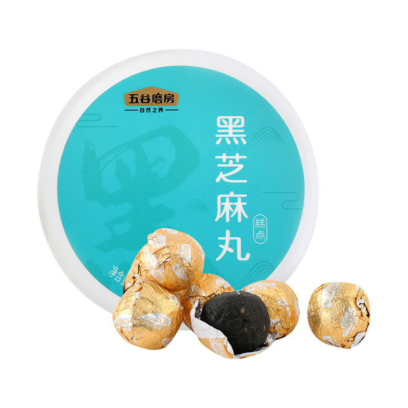 五谷磨房黑芝麻丸126g/份食品美味谷物自然精致办公室元气