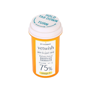 vetwish秘鲁进口凤尾鱼深海鱼油犬用亮毛护肤防掉毛补充营养