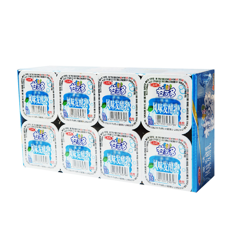 三元益菌多酸奶原味125g*8杯/组