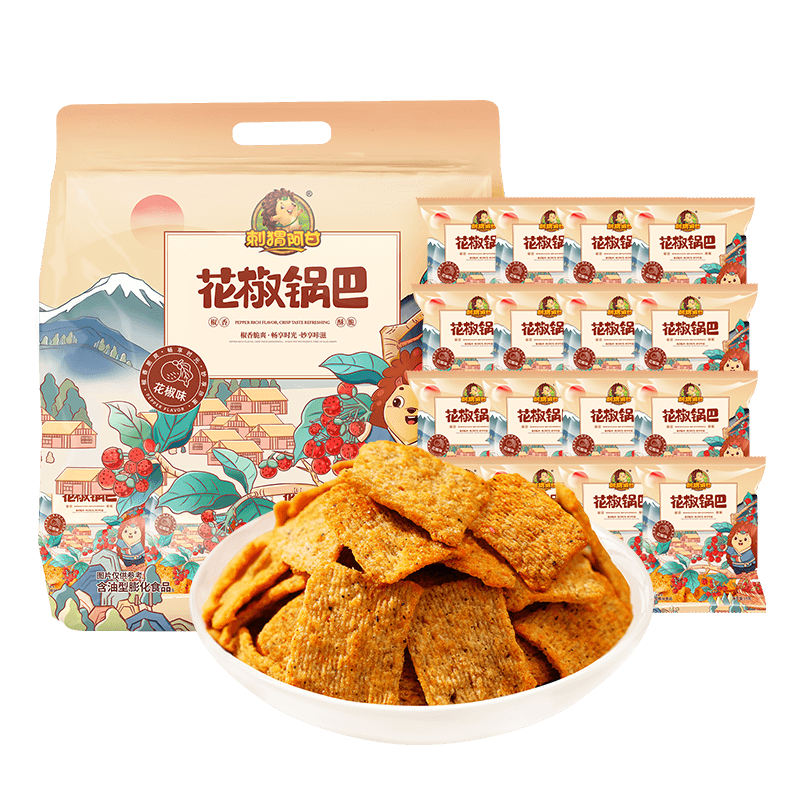 刺猬阿甘花椒锅巴椒香脆爽225g