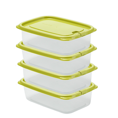 茶花冰箱保鲜野餐便携保鲜盒4个