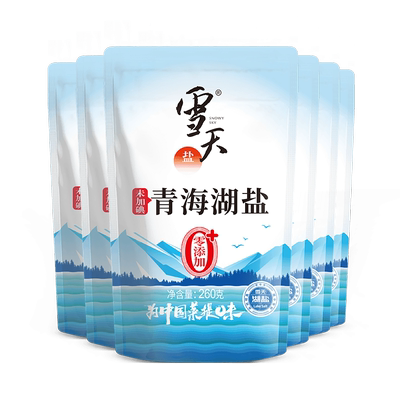 雪天盐未加碘青海湖盐260g×6袋