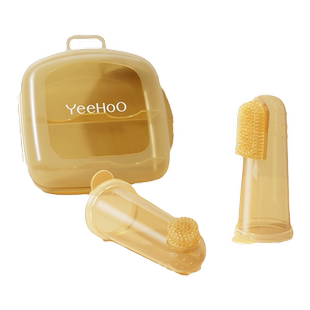 英氏儿童牙刷1岁宝宝训练舌苔乳牙刷新生婴幼儿硅胶软毛指套牙刷