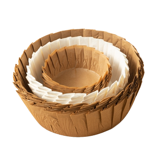 烤乐仕6寸巴斯克油纸免折叠蛋糕模具工具烘焙垫纸脱模纸托一次性