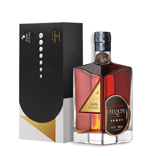 张裕白兰地珍藏版五星金奖375ml单支礼盒洋酒葡萄蒸馏酒送礼聚会
