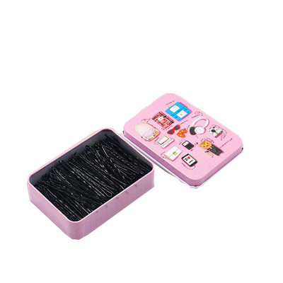 千屿黑色一字夹盒装女碎发发卡