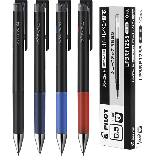 日本PILOT百乐笔Juice Up果汁笔按动式中性笔0.5黑色学生考试替芯