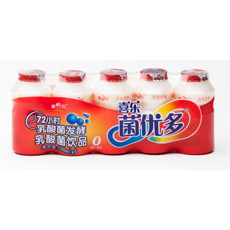 喜乐菌优多乳酸菌饮料108ml*5/排含乳乳酸菌饮品网红