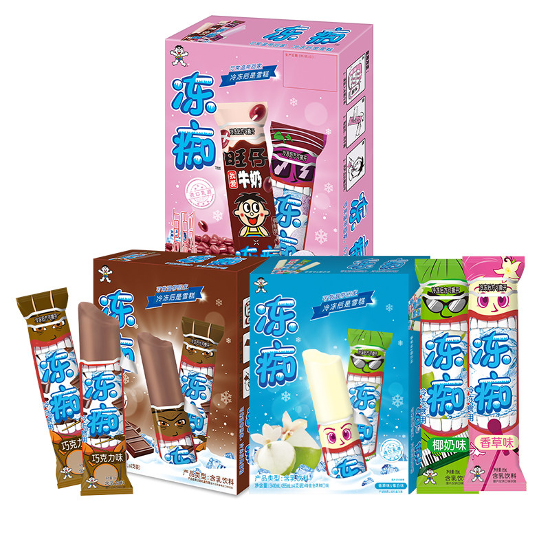 旺旺冻痴多口味冰棒85ml×12盒图片