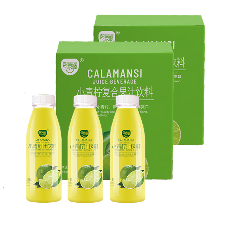 熙景源小青柠汁果汁饮料280ml*6瓶网红0脂柠檬汁清爽解暑露营