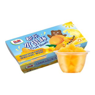 Dole都乐复合果汁黄桃果肉水果杯0脂罐头水果捞儿童休闲零食解馋