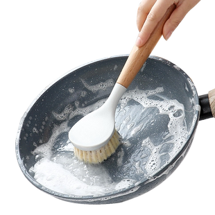 Edo厨房用刷锅刷家用长柄洗碗洗锅刷厨房多功能清洁刷木柄刷子