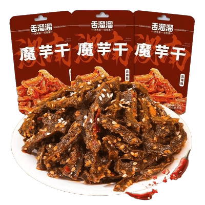 舌溜溜香辣魔芋干素毛肚零食小吃