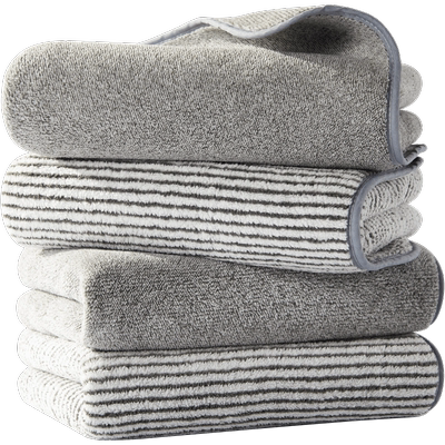 洁玉3A级抗菌日系竹炭风格毛巾