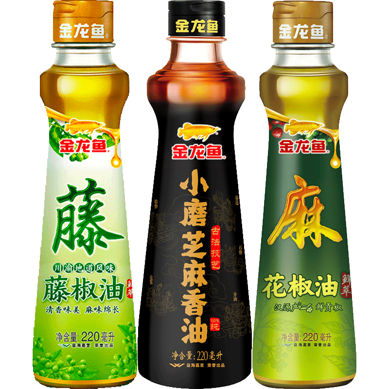 金龙鱼调味组合花椒油220ml×3瓶